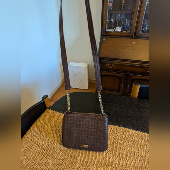 NWT Cole Haan Brown Leather Clutch / Crossbody Bag - Picture 3 of 6